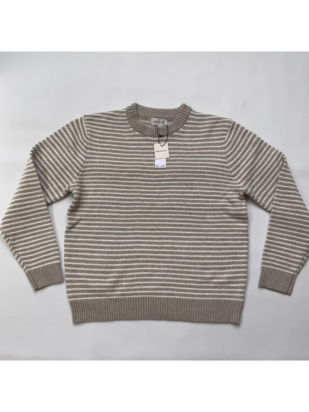 $78 Industry By Republic Men’s Pullover Sweater Comfortable In Oat/Ivory Size XL